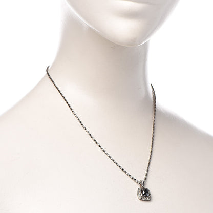 David Yurman Sterling Silver Diamond Hematine 7mm Petite Albion Necklace 2 of 6