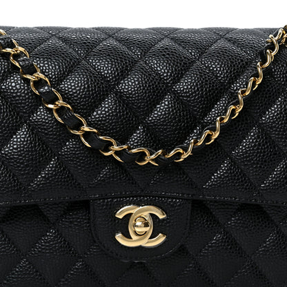 Chanel Caviar Quilted Medium Double Flap Black 9 of 12