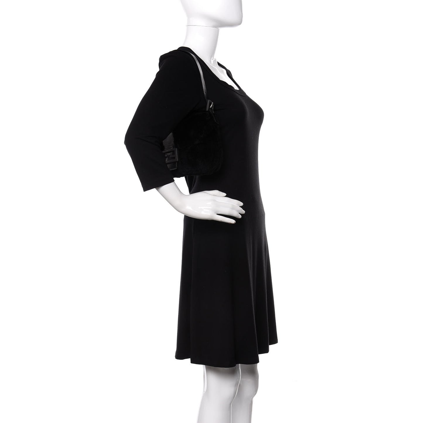 Rabbit Fur Baguette Black