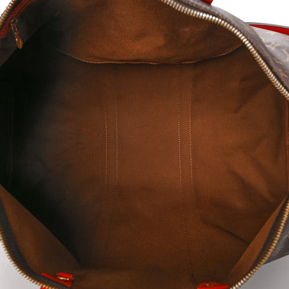 Louis Vuitton Calfskin Monogram Keepall Bandouliere 50 Coquelicot 4 of 9