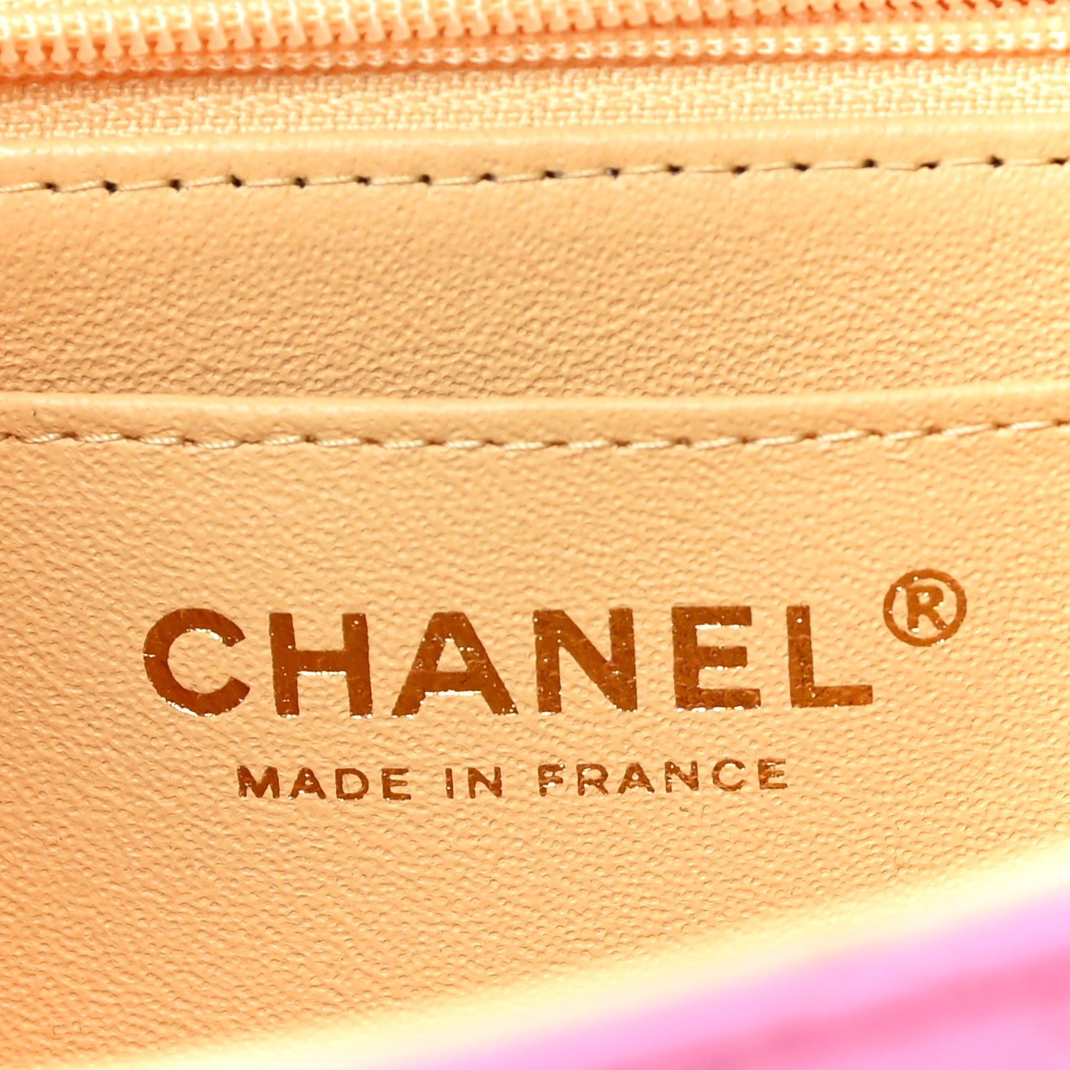 Chanel Lambskin Quilted Mini Rectangular Flap Pink Yellow 6 of 11