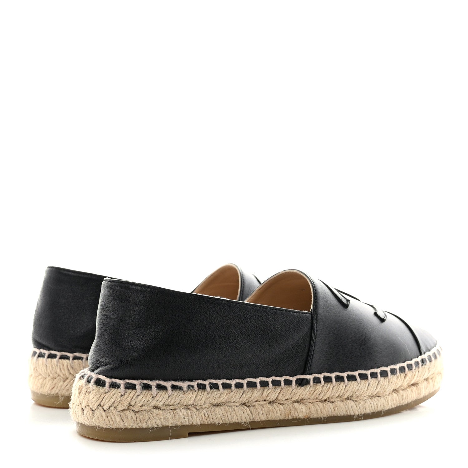 Chanel Lambskin CC Espadrilles 36 Black 4 of 11