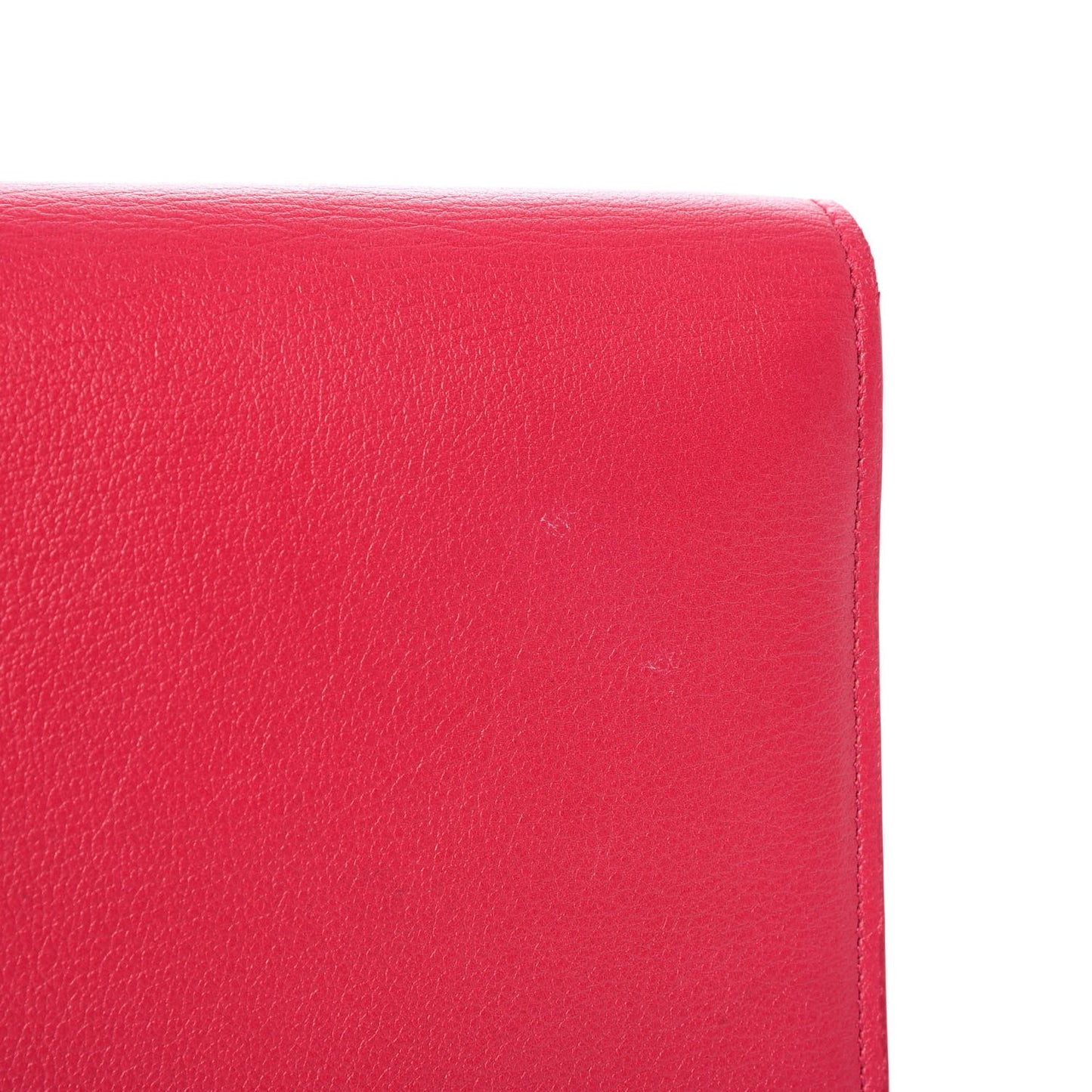 Calfskin Monogram Large Belle De Jour Clutch Lipstick Fuchsia
