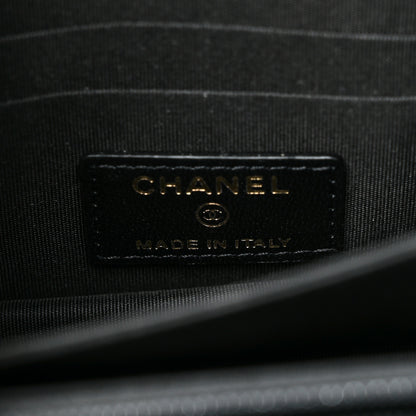 Chanel Lambskin Quilted Mini Camellia Bow Wallet On Chain WOC Black 6 of 10