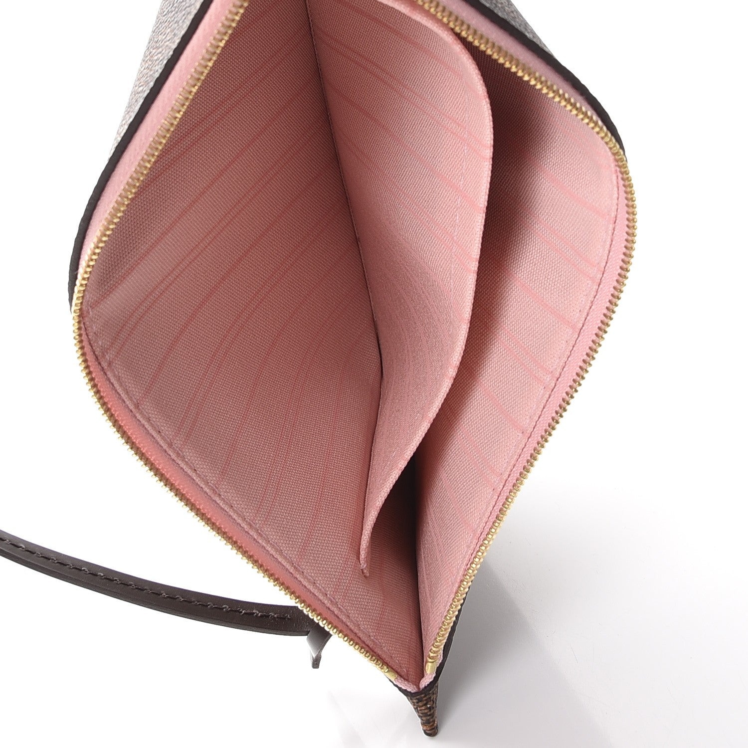 Louis Vuitton Damier Ebene Neverfull MM GM Pochette Rose Ballerine 5 of 9