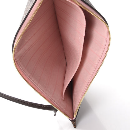 Louis Vuitton Damier Ebene Neverfull MM GM Pochette Rose Ballerine 5 of 9