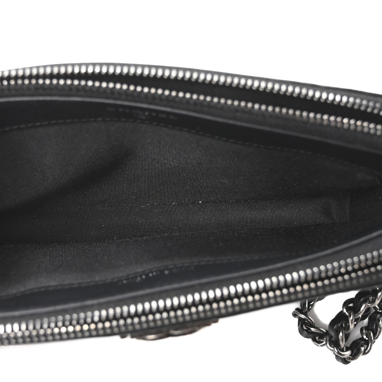 Chanel Grained Calfskin Quilted Boy Phone Holder Wallet On Chain Black 5 of 11