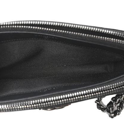 Chanel Grained Calfskin Quilted Boy Phone Holder Wallet On Chain Black 5 of 11