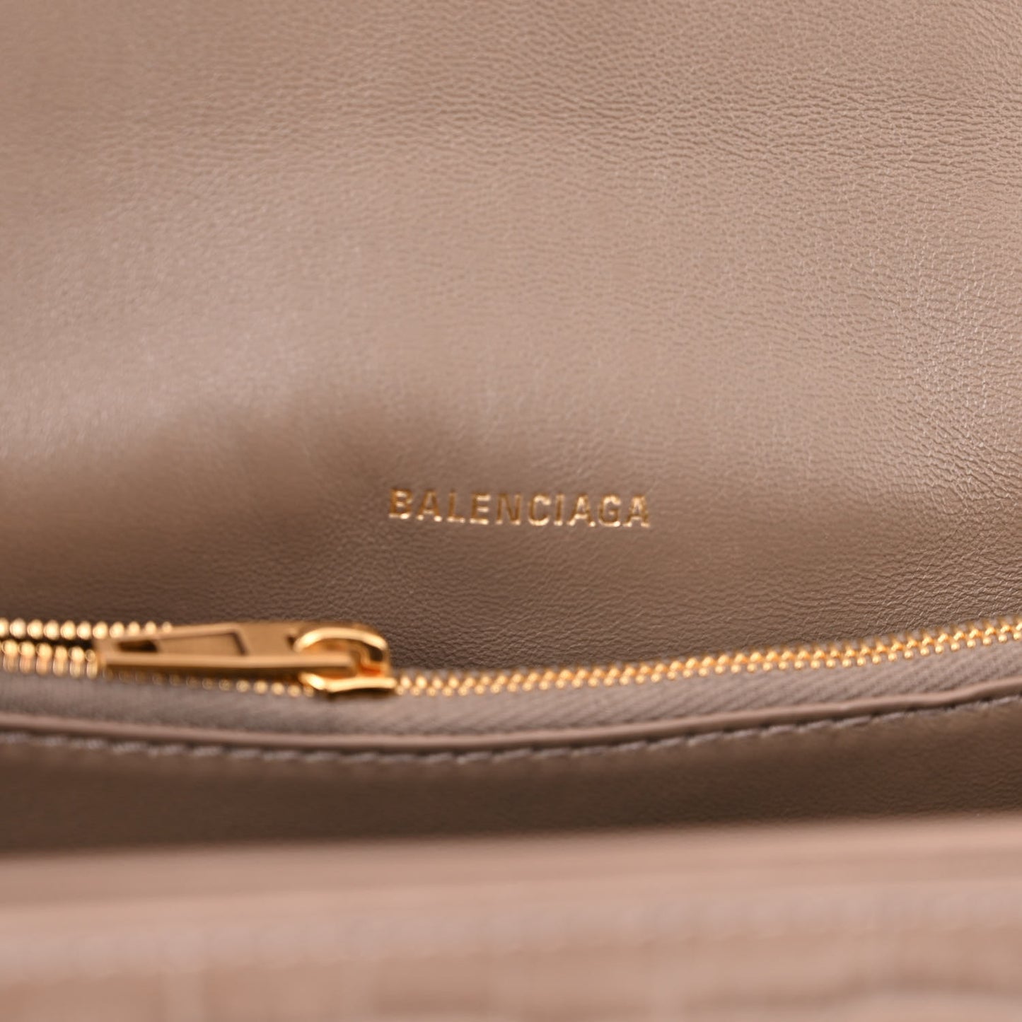 Extra Supple Calfskin Crocodile Embossed Medium Crush Chain Bag Brown