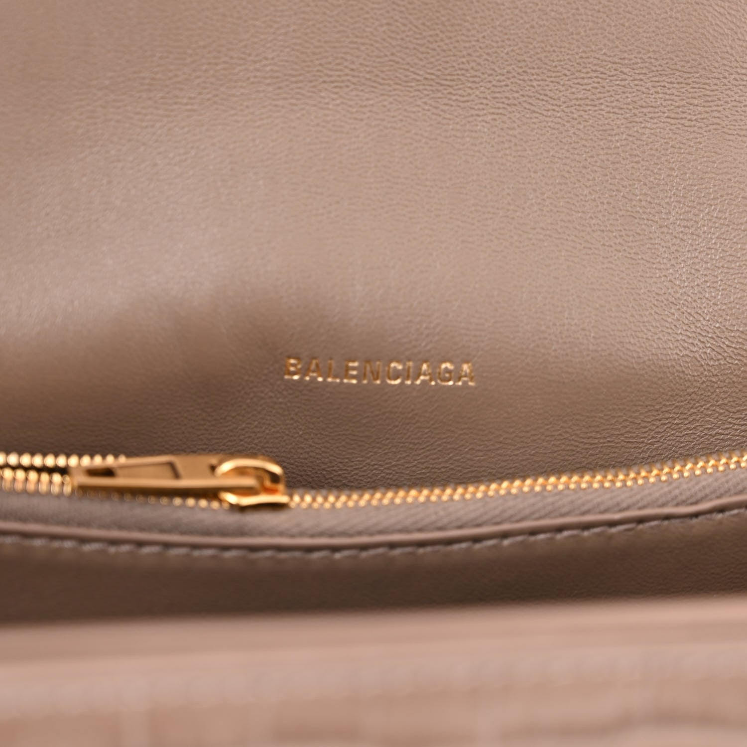 Balenciaga Extra Supple Calfskin Crocodile Embossed Medium Crush Chain Bag Brown 6 of 10