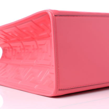 Fendi Vitello Plexiglass FF Embossed Medium Fendi Sunshine Shopper Tote Pink Dalia 7 of 8