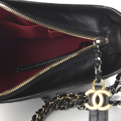 Chanel Aged Calfskin Quilted Small Gabrielle Hobo Black 5 of 10