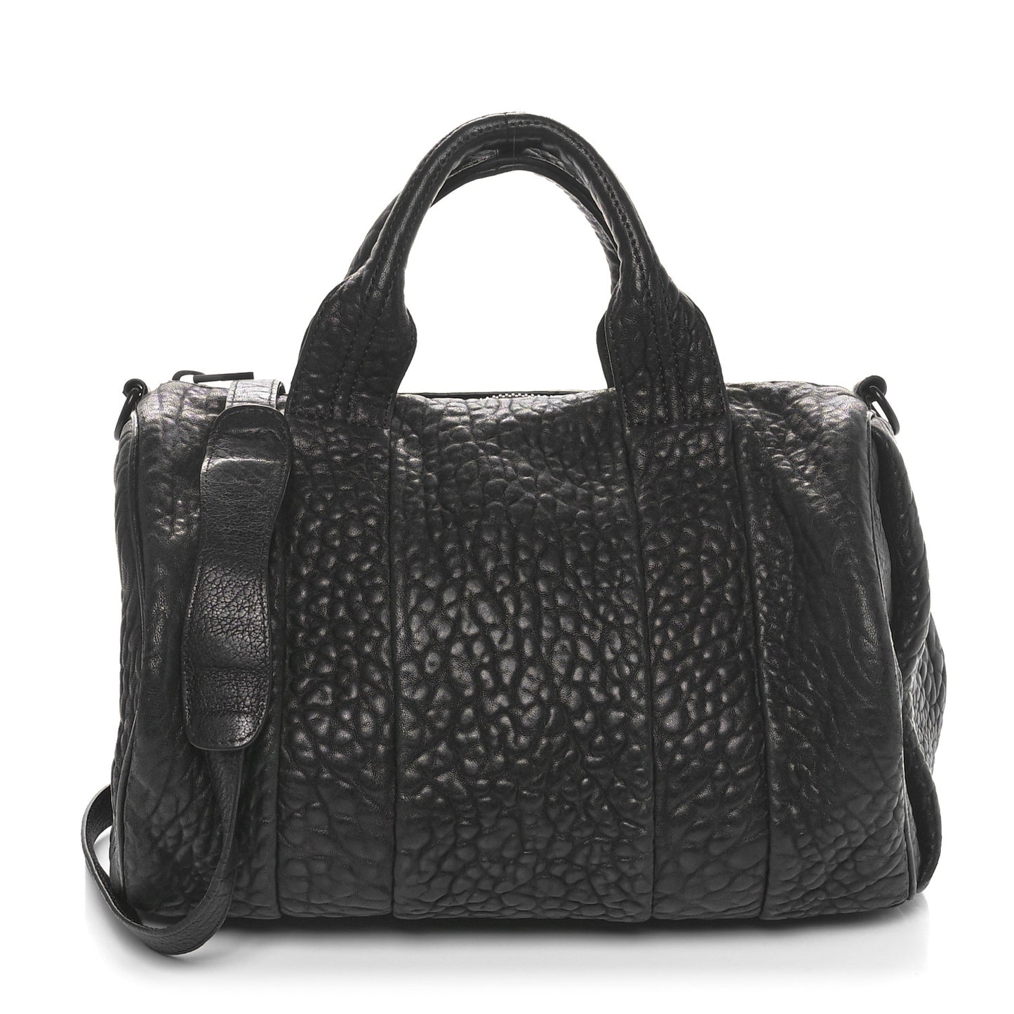 Pebbled Lambskin Rockie Black Matte Black Hardware