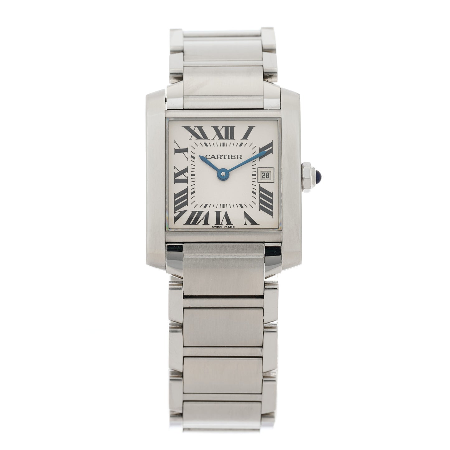 Stainless Steel 25mm Tank Francaise Quartz Watch