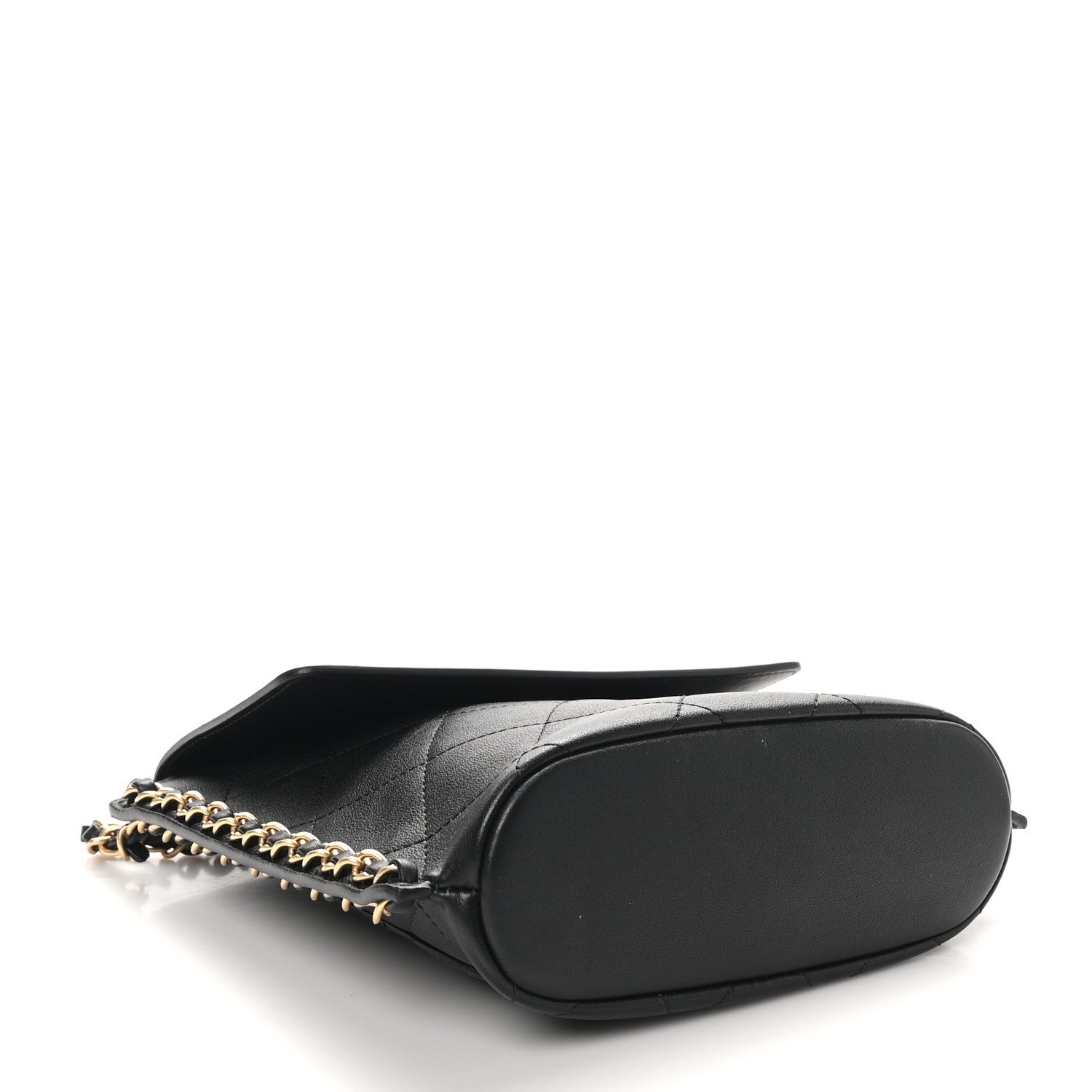 Chanel Calfskin Quilted Chain Small Hobo Bag Black 4 of 10