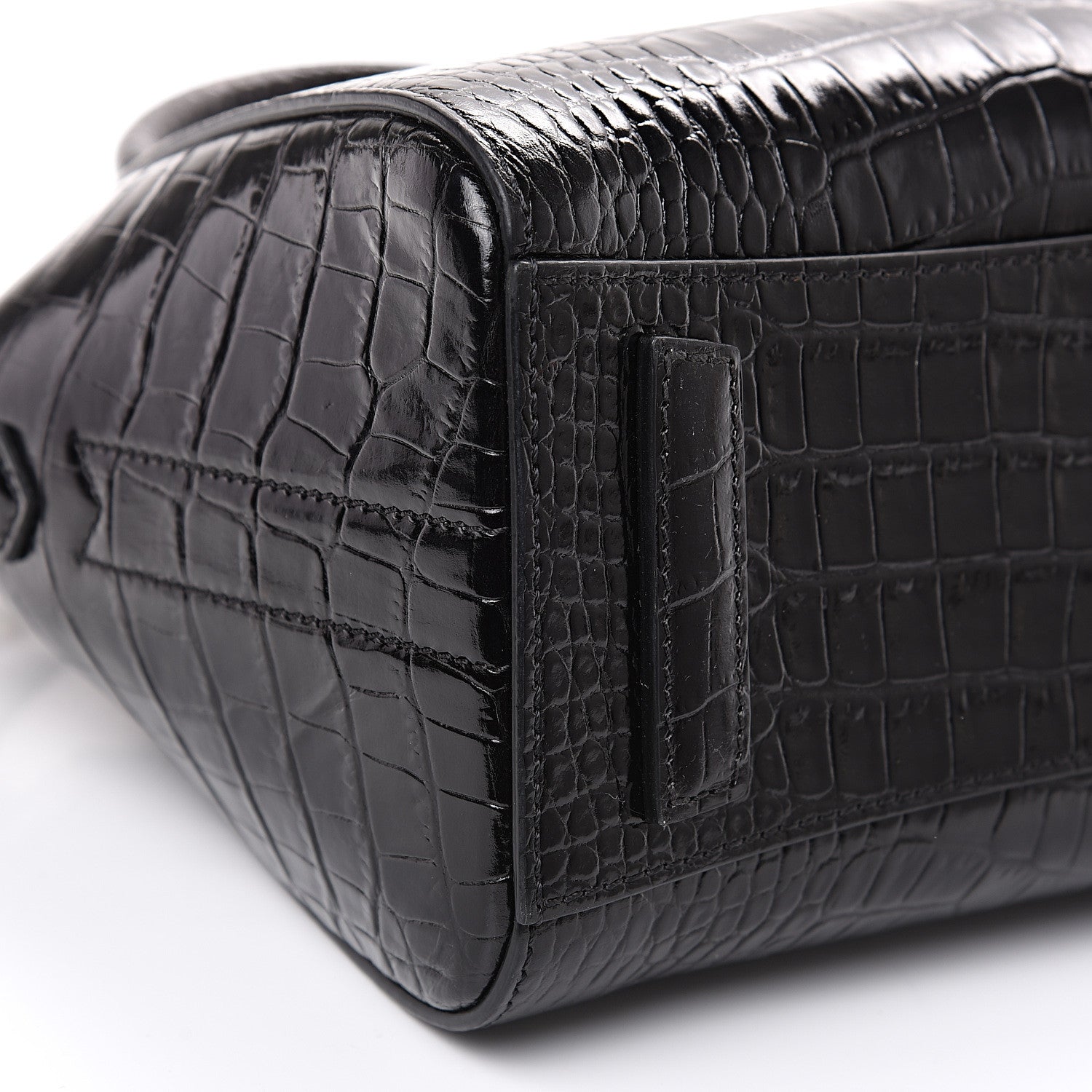 Givenchy Calfskin Crocodile Embossed Mini Antigona Black 7 of 8