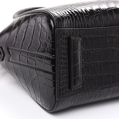 Givenchy Calfskin Crocodile Embossed Mini Antigona Black 7 of 8