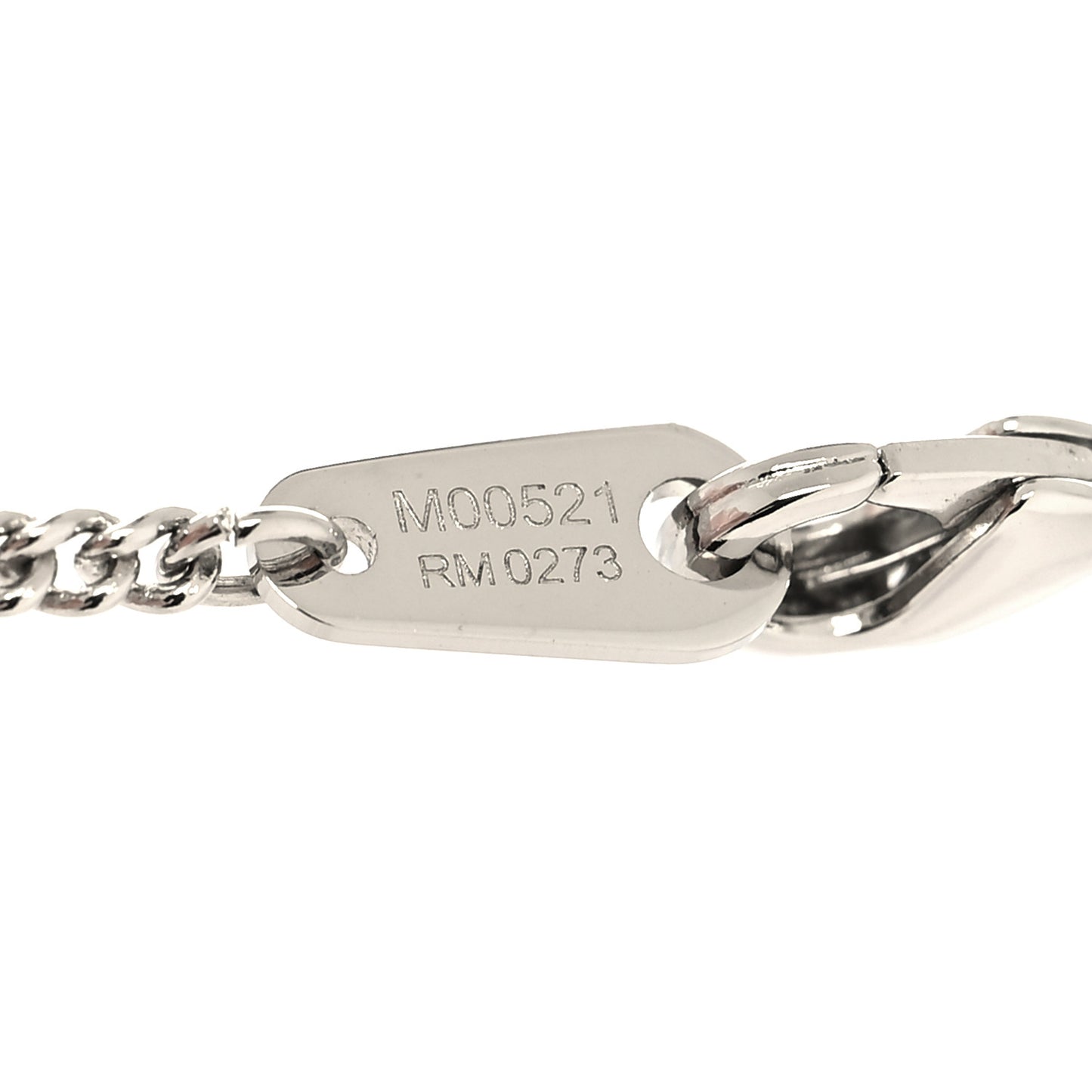Metal LV Instinct Necklace Silver Gold