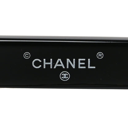 Chanel Acetate Metal Calfskin Chain Rectangle Sunglasses 71627 Black 5 of 7