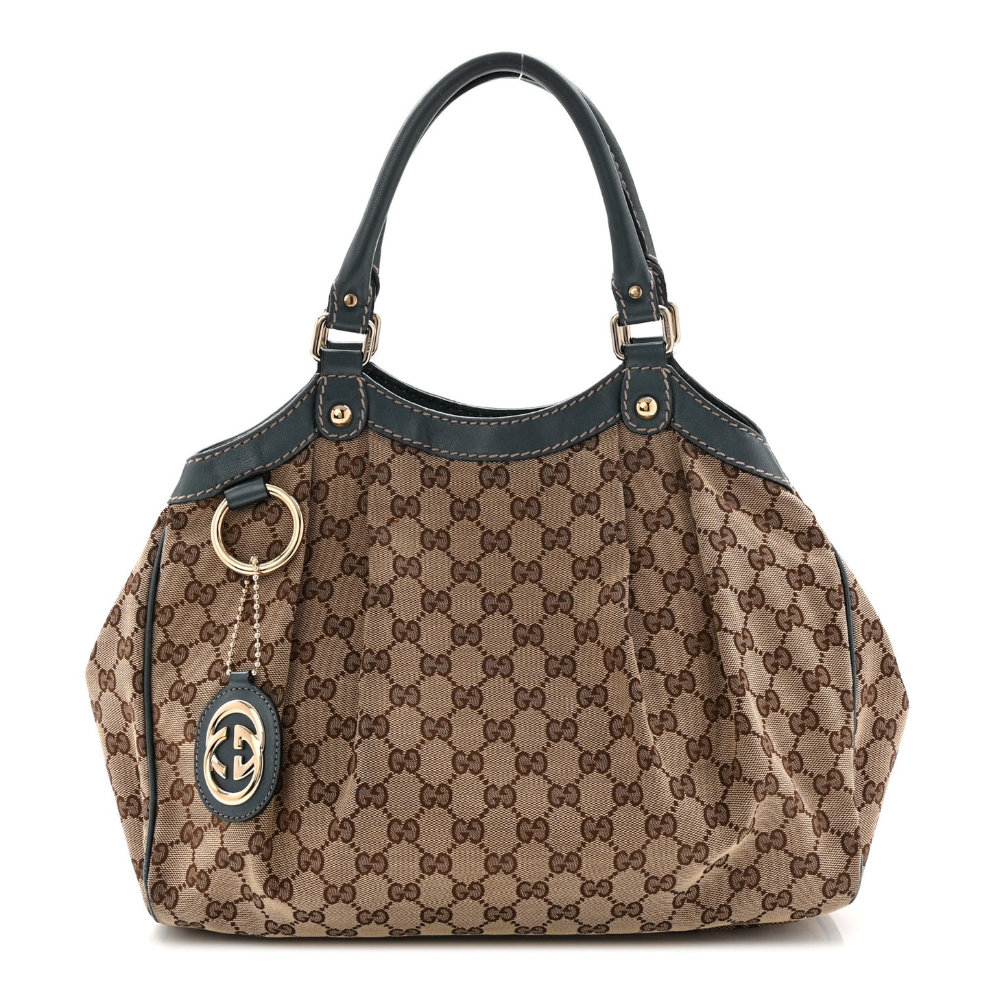Monogram Medium Sukey Tote Metallic Blue