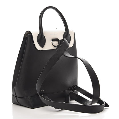 Louis Vuitton Calfskin Mechanical Flowers Lockme Backpack Black White 3 of 6
