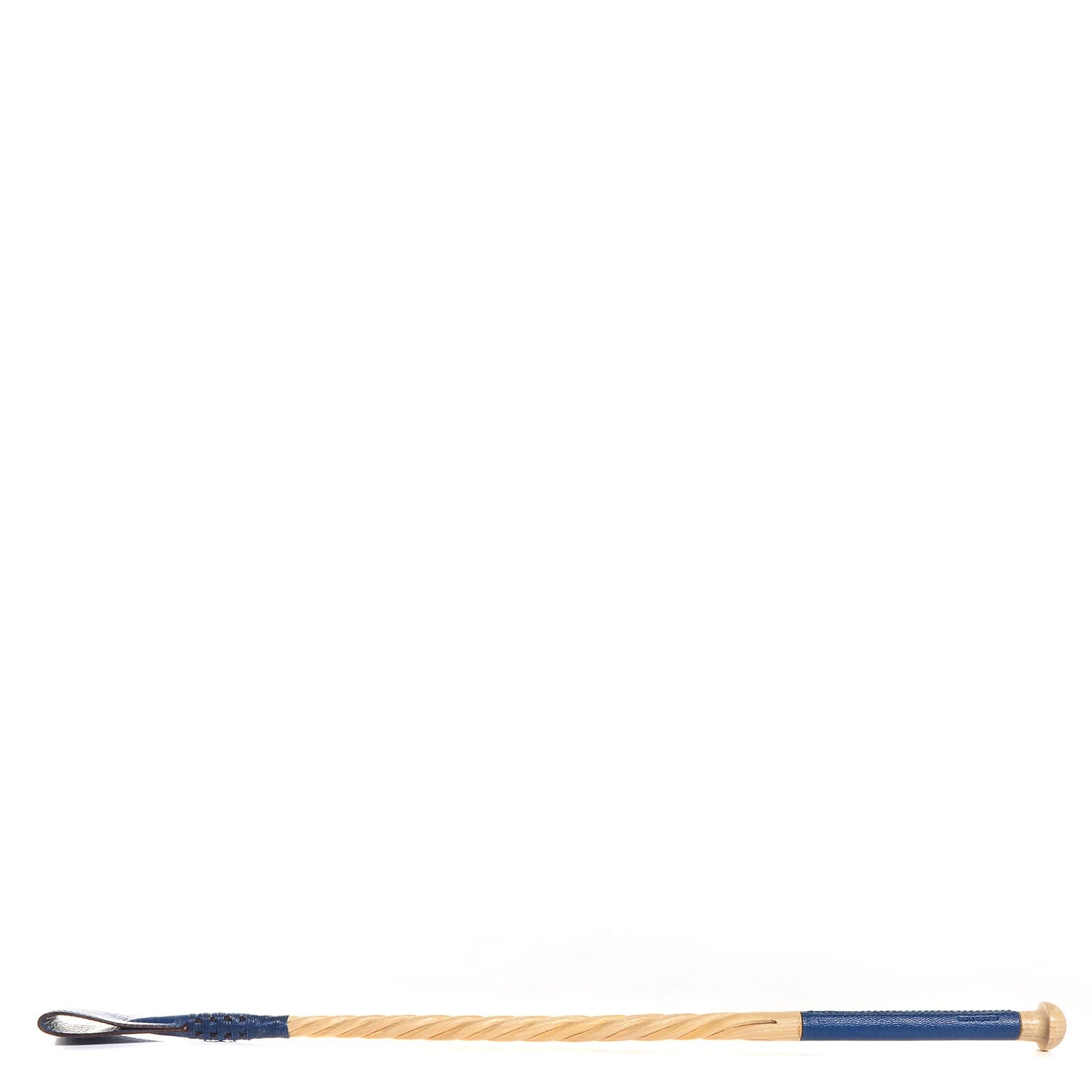 Hermes Wood Aniline Goatskin Riding Crop Bleu Electrique 3 of 8