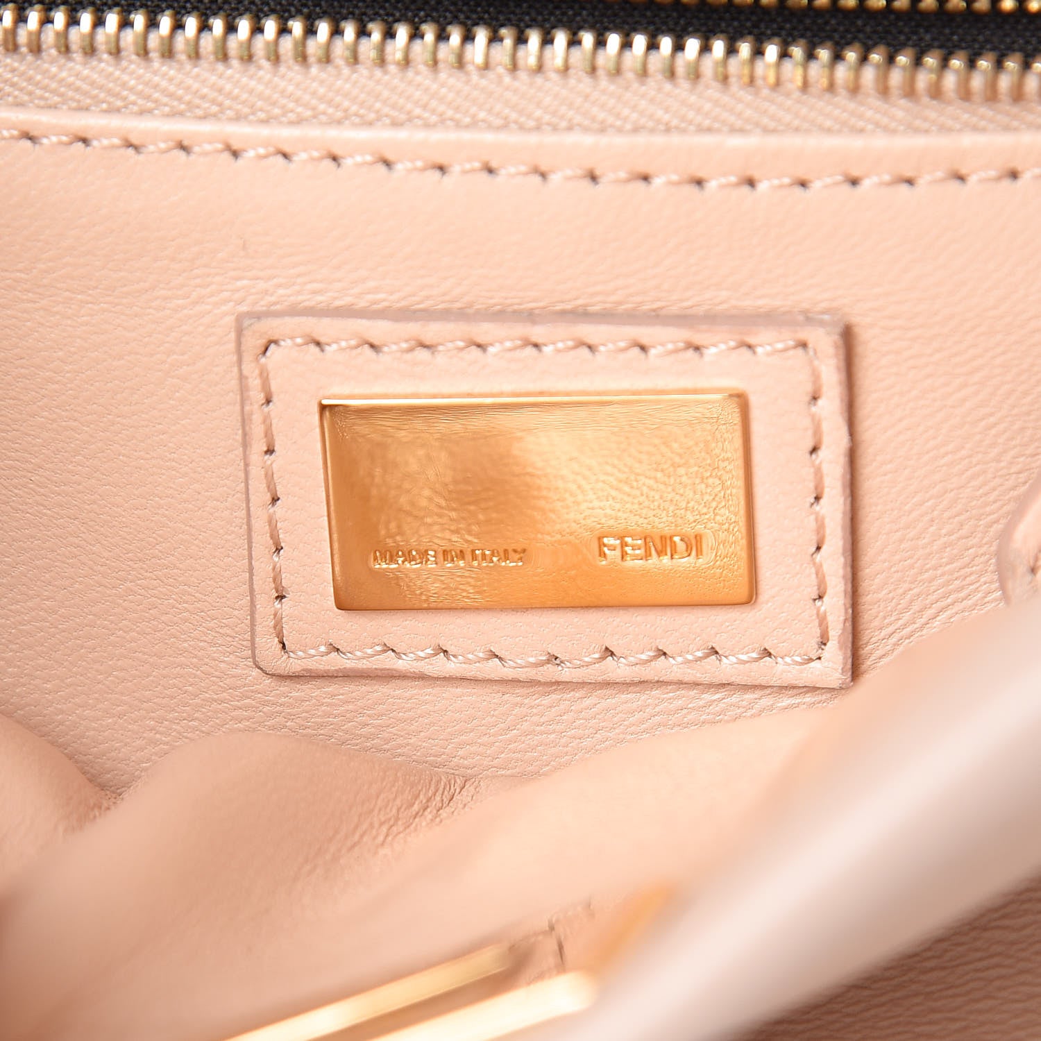 Fendi Nappa Mini Peekaboo Iconic Satchel Rosa Plaster 7 of 10