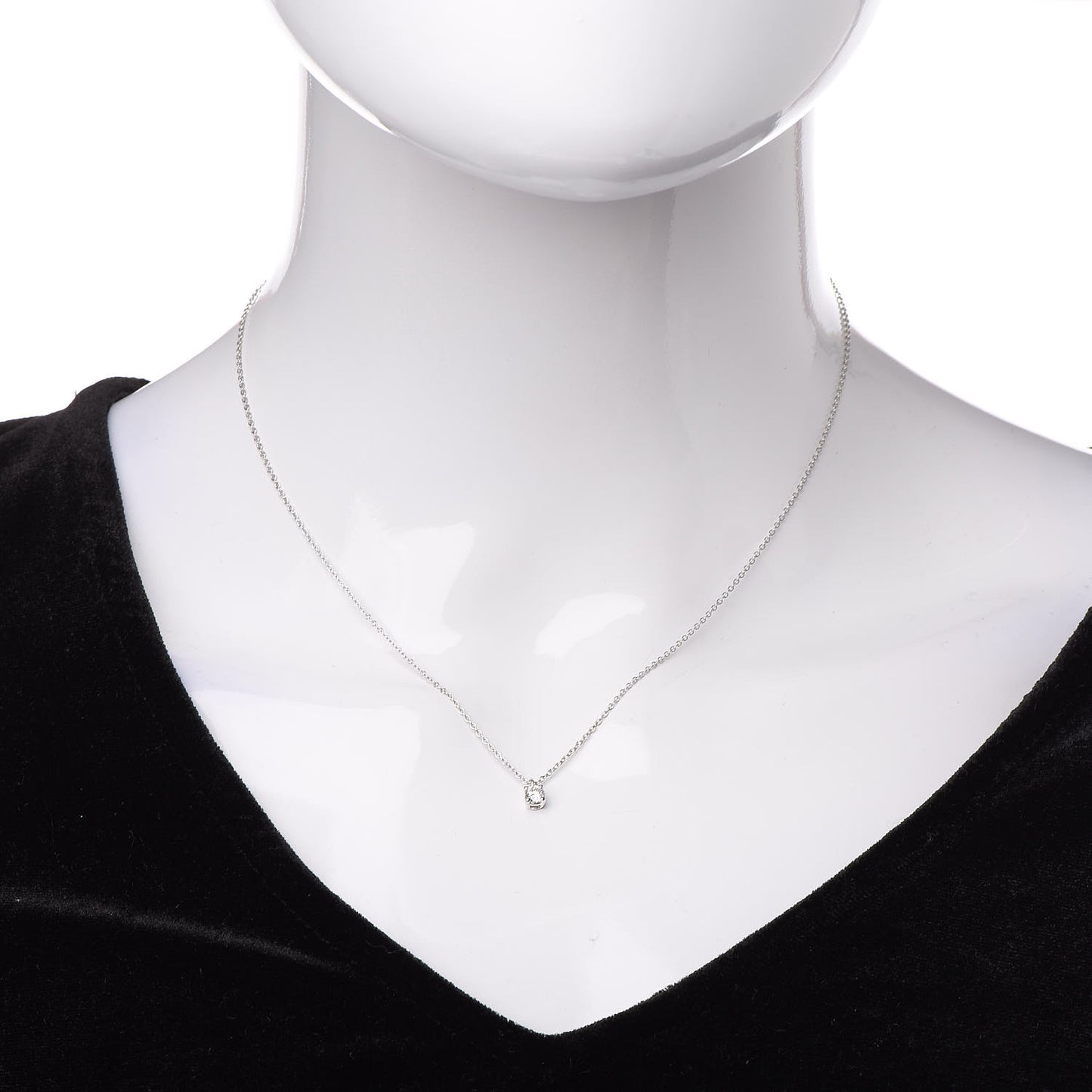 Platinum Diamond .17ct Solitaire Pendant Necklace