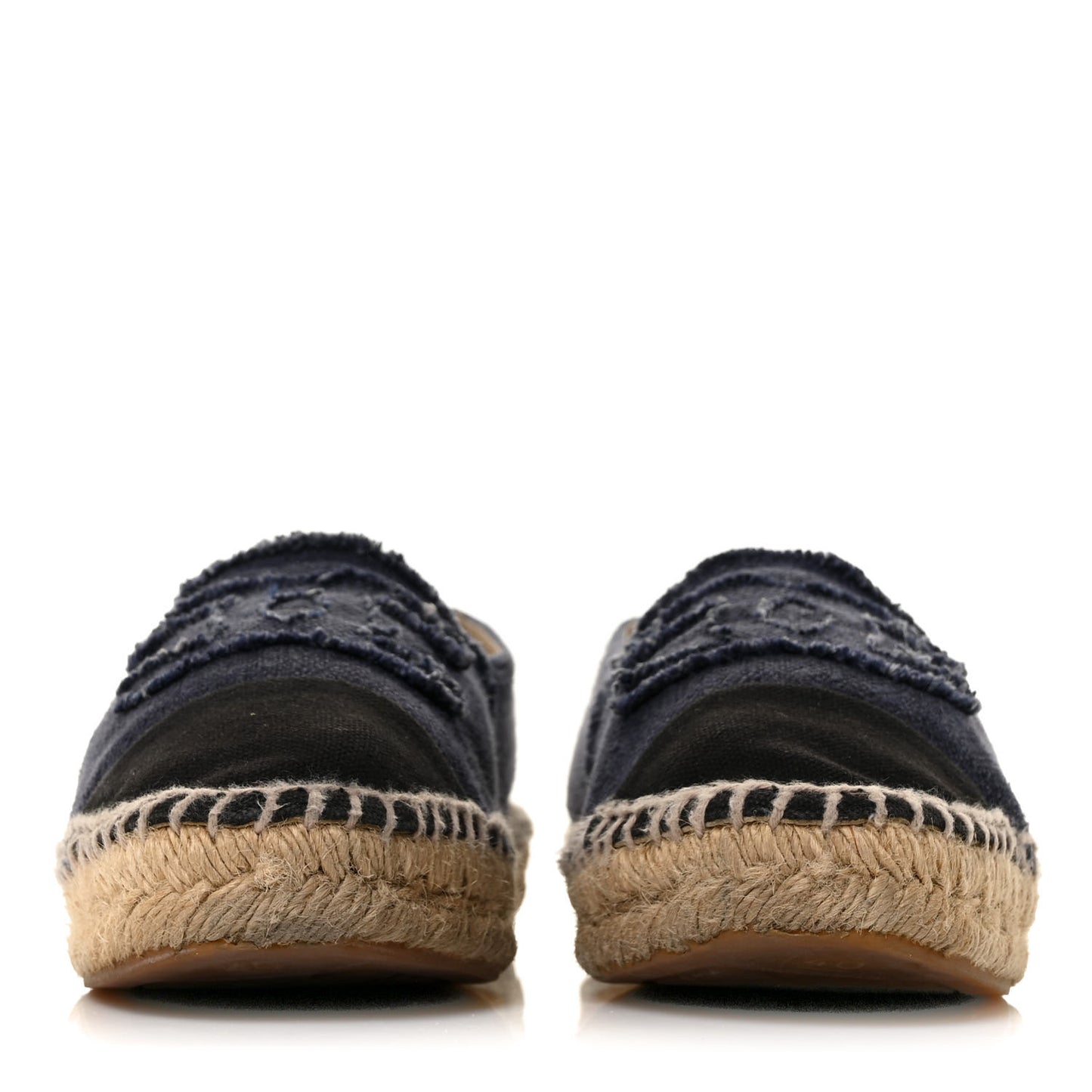 Denim Toile CC Espadrilles 40 Navy Black