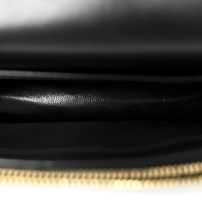 Saint Laurent Calfskin Crocodile Embossed Small Classic Monogram Kate Tassel Satchel Black 5 of 9