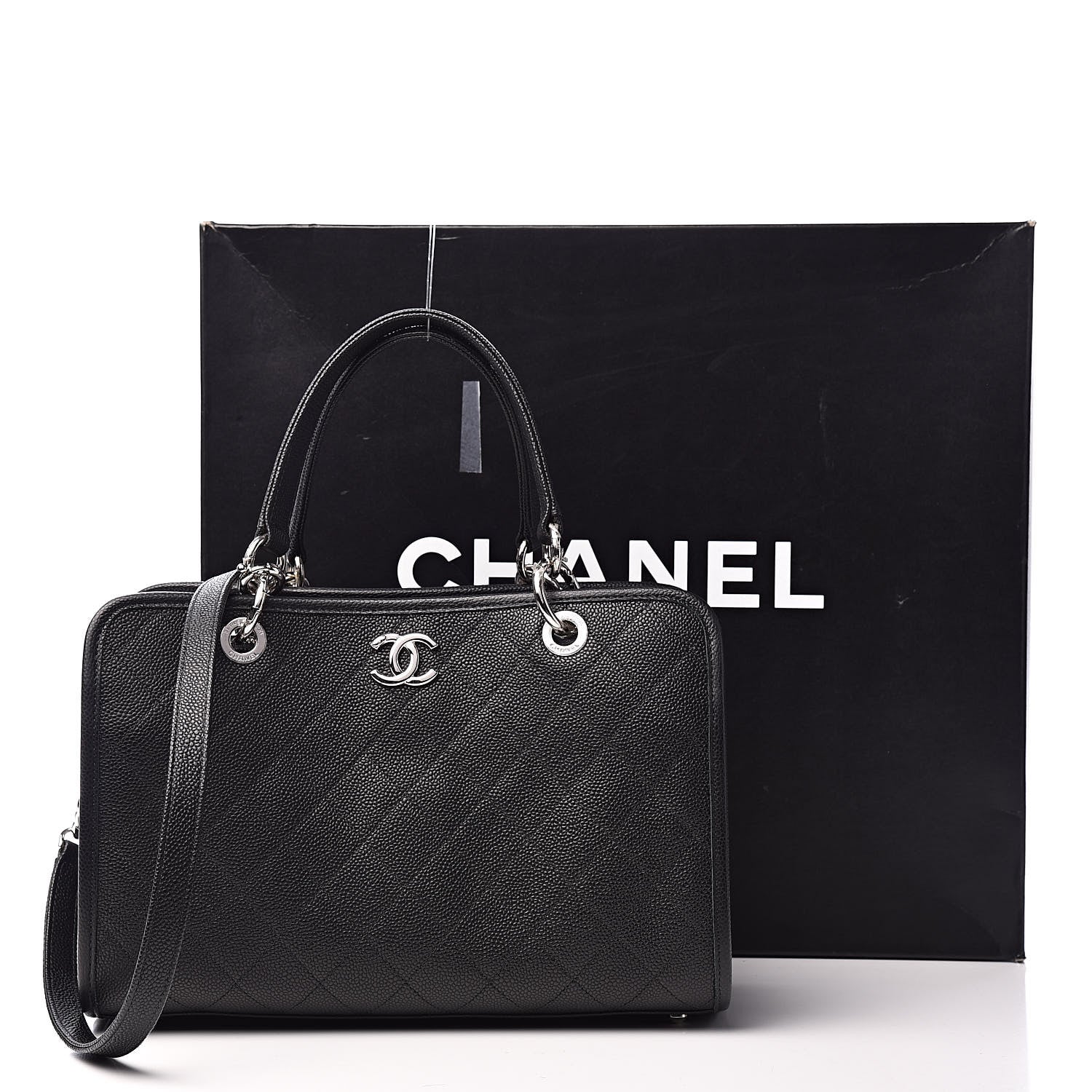 Chanel Caviar Stitched Shopping Tote Black 12 of 12