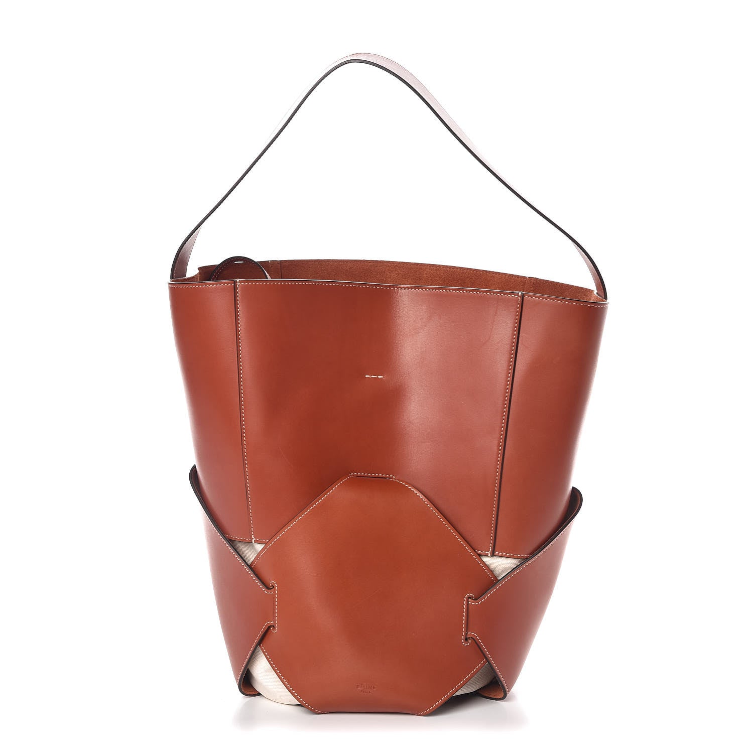Celine Natural Calfskin Large Holdall Shoulder Bag Brick 3 of 8