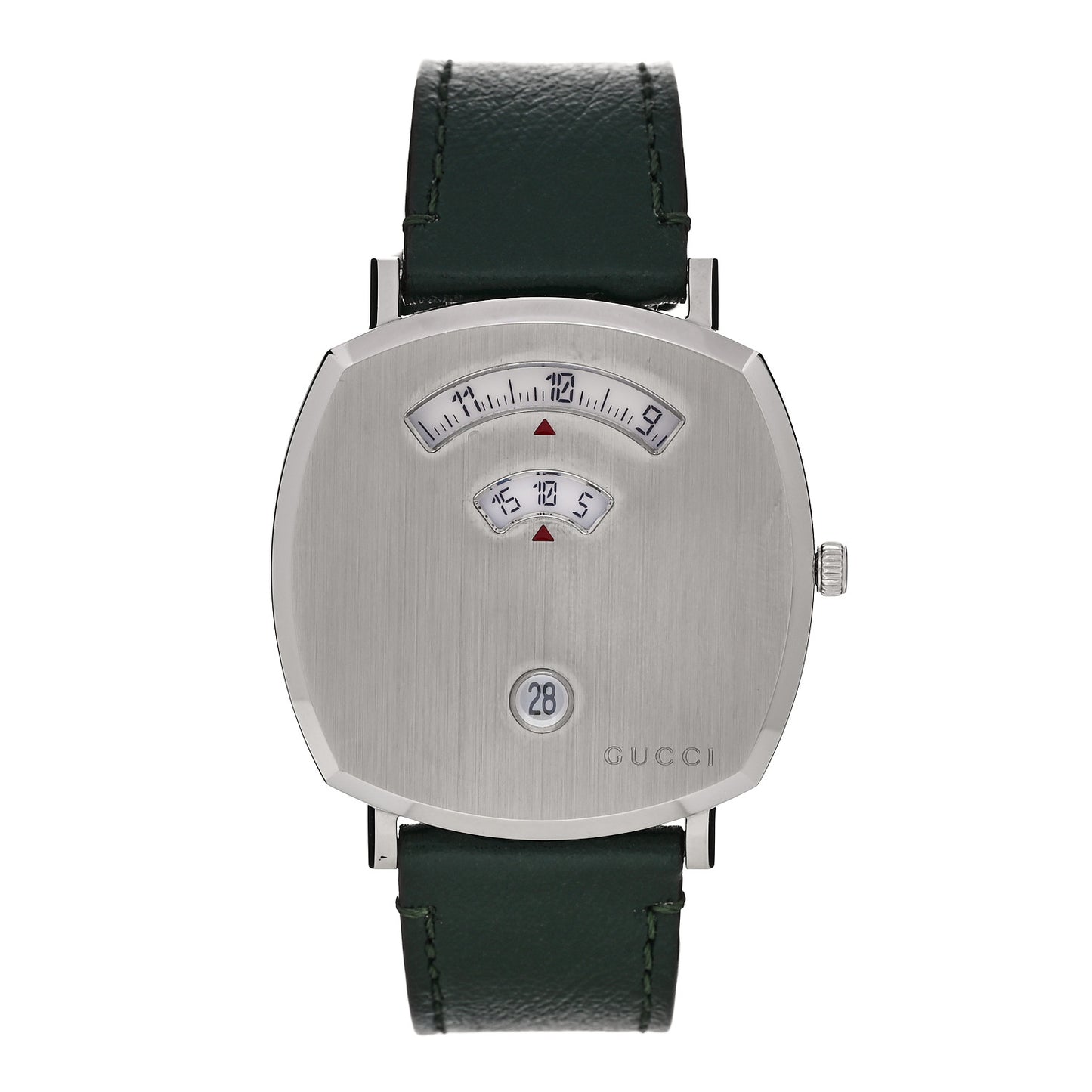 Stainless Steel Calfskin 38mm Grip Quartz Watch Green