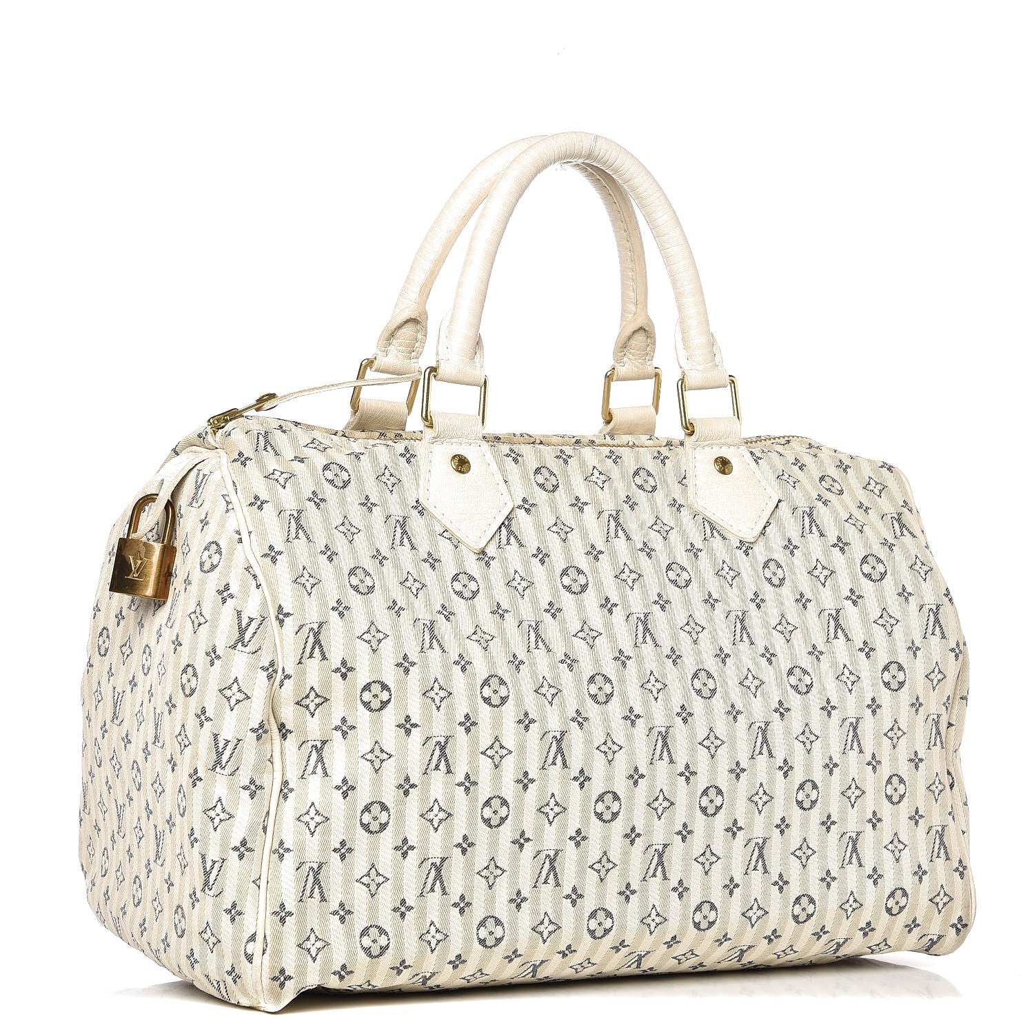 Louis Vuitton Mini Lin Croisette Speedy 30 Blue 3 of 16
