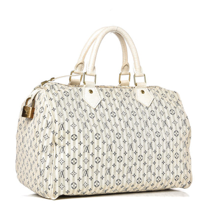 Louis Vuitton Mini Lin Croisette Speedy 30 Blue 3 of 16