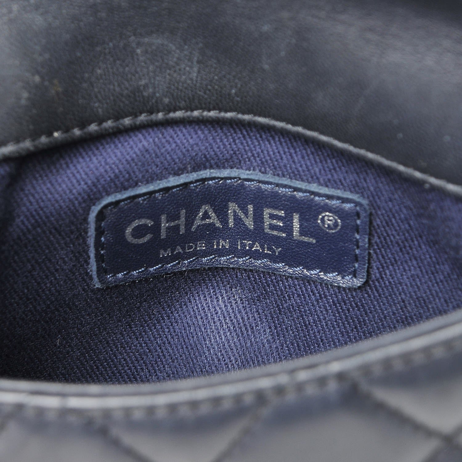 Chanel Lambskin Quilted Daily Zippy Crossbody Navy 7 of 9