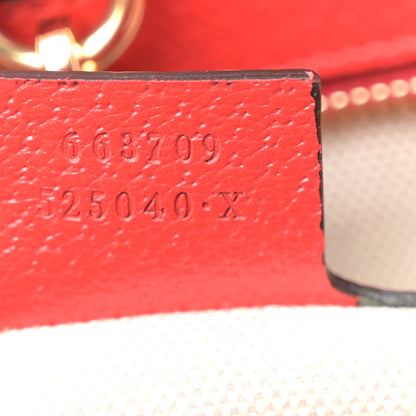 Gucci Fabric Embroidered Puerto Rico Striped Tote Bag Red White Blue 7 of 11