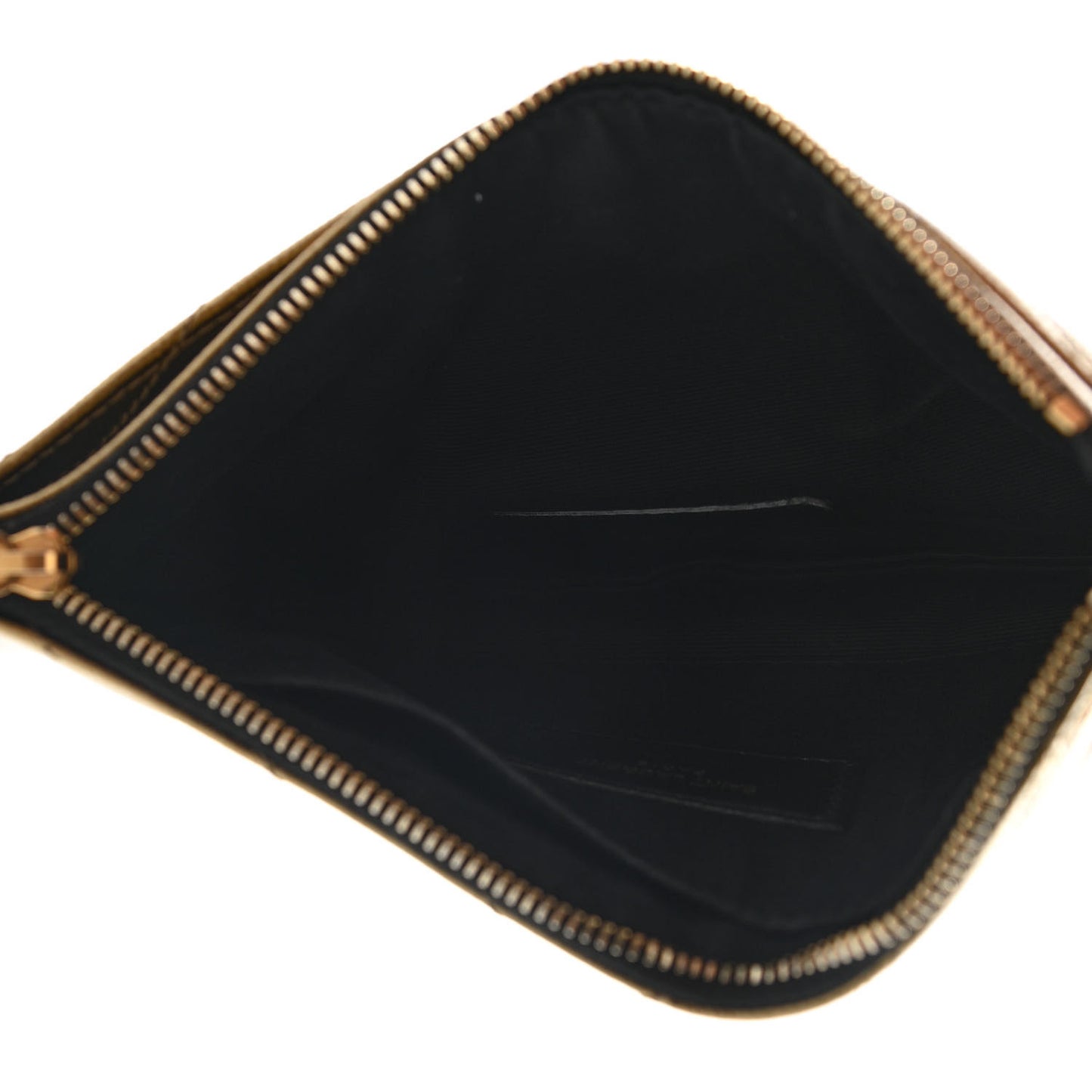Iridescent Grain De Poudre Matelasse Chevron Monogram Bill Pouch Gold