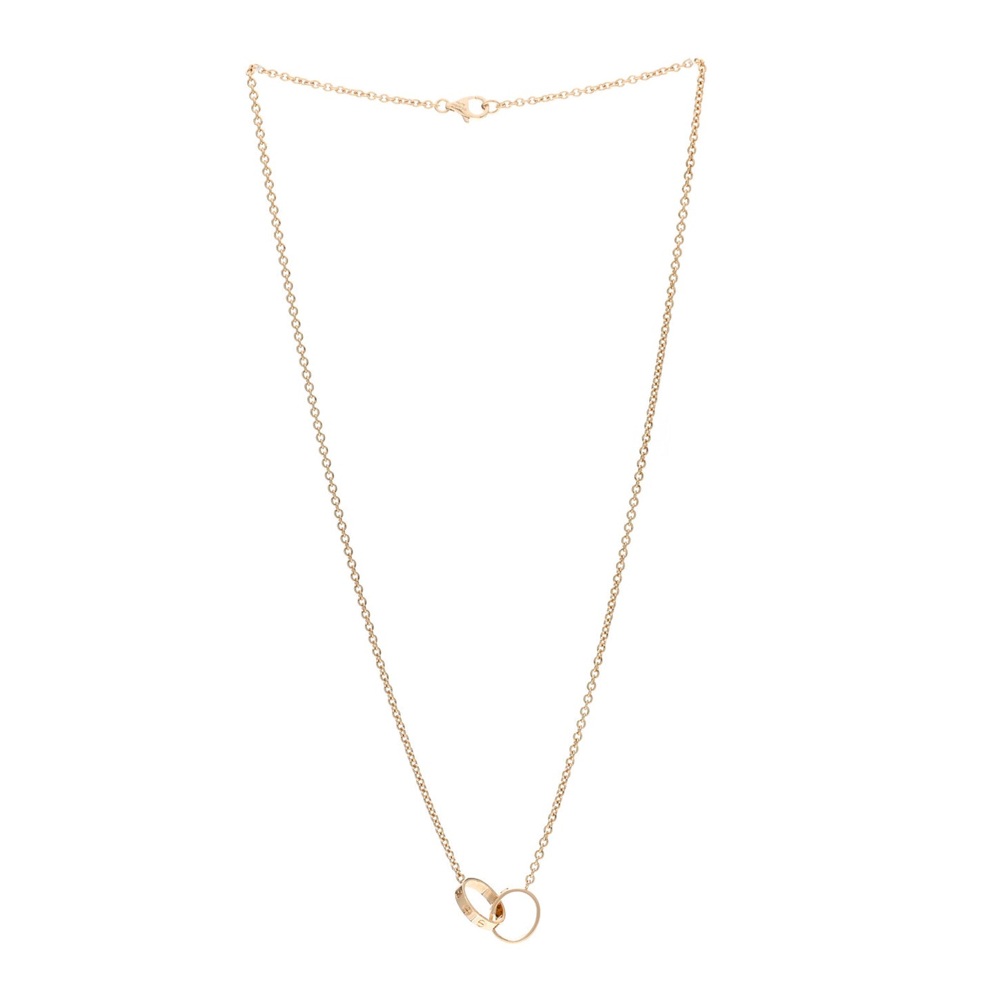18K Yellow Gold Interlocking LOVE Necklace
