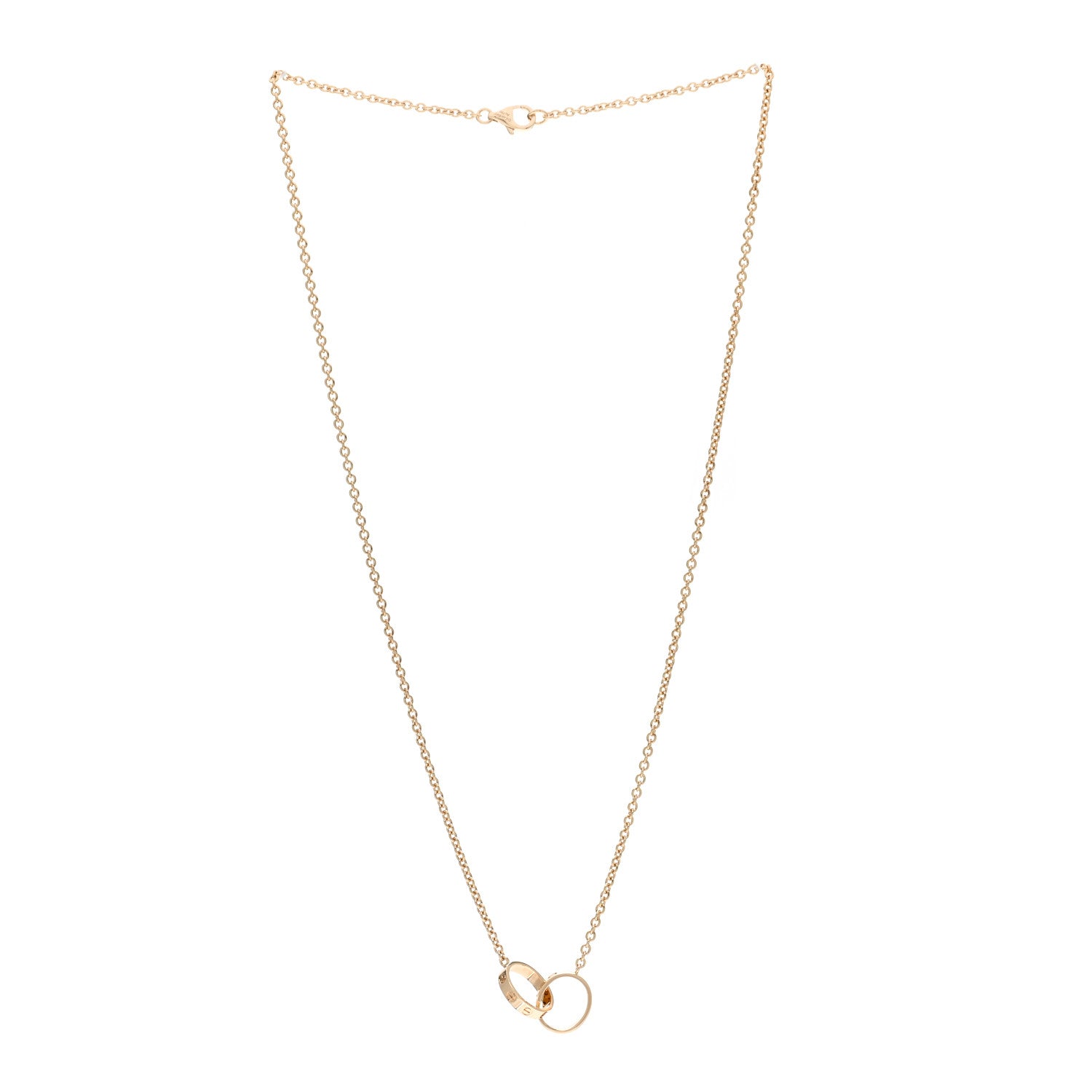 Cartier 18K Yellow Gold Interlocking LOVE Necklace 3 of 5