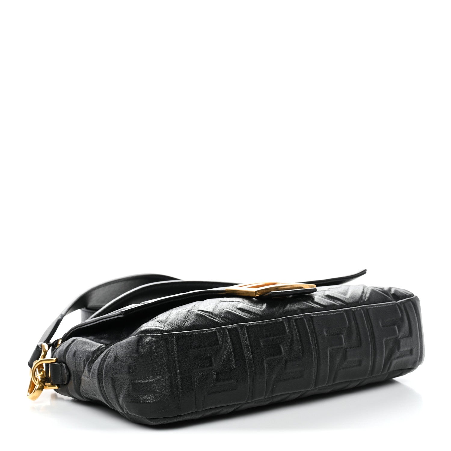 Fendi Nappa FF 1974 Embossed Baguette Black 4 of 11