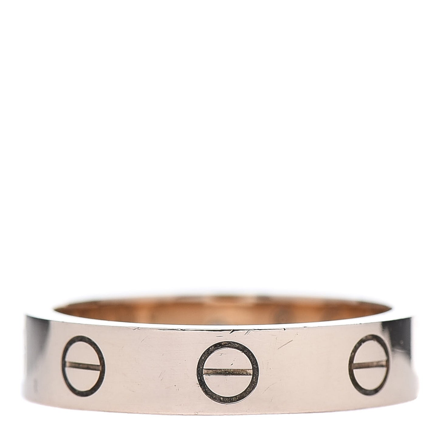 18K Pink Gold Diamond 4mm LOVE Wedding Band Ring 51 5.75