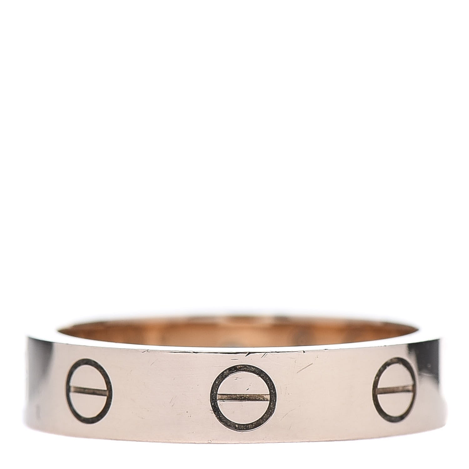 Cartier 18K Pink Gold Diamond 4mm LOVE Wedding Band Ring 51 5.75 3 of 4