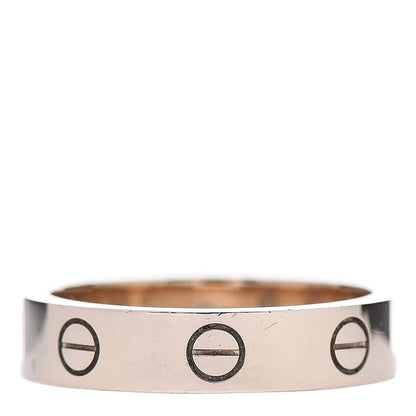 Cartier 18K Pink Gold Diamond 4mm LOVE Wedding Band Ring 51 5.75 3 of 4