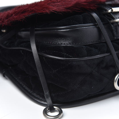 Prada Calf Hair Velluto Corsaire Antic Crossbody Bag Granato Black 7 of 8