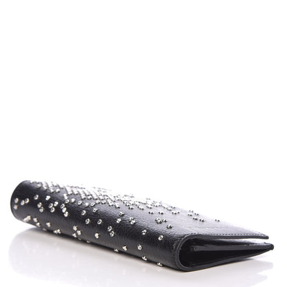 Alexander McQueen Calfskin Studded Folded Long Wallet Black 4 of 10
