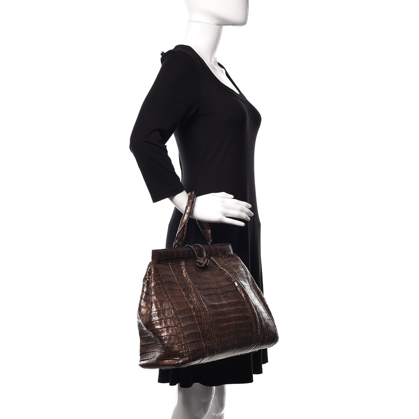 Crocodile Tote Brown