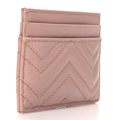 Gucci Calfskin Matelasse GG Marmont Card Holder Perfect Pink 3 of 8
