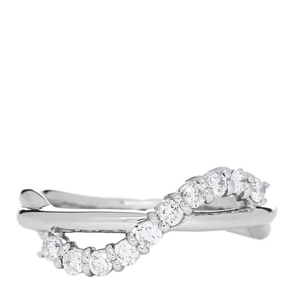 Parker & West by FASHIONPHILE Platinum Diamond .31ctw Crossover Band Ring 52 6 1 of 10