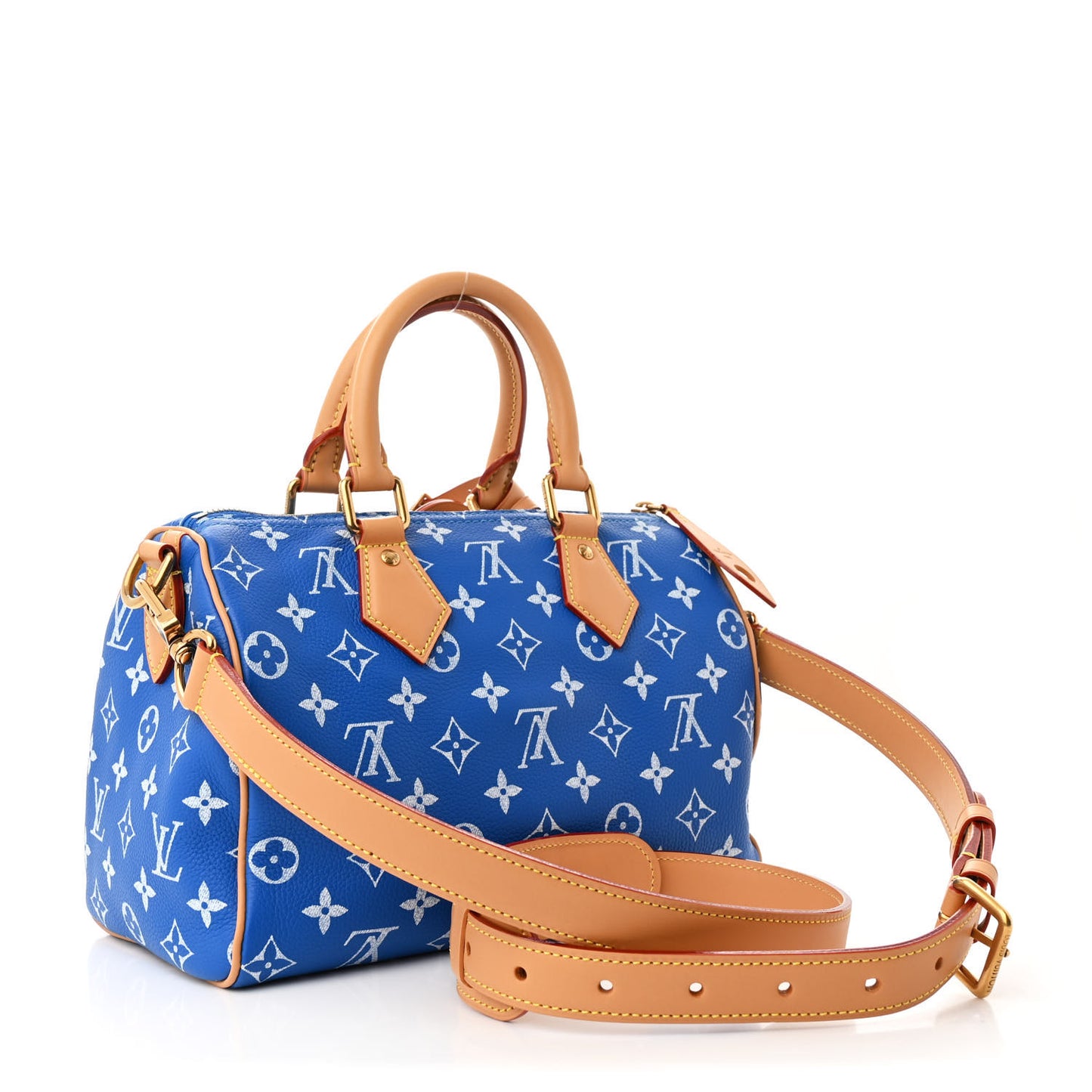 Calfskin Monogram Speedy P9 Bandouliere 25 Blue